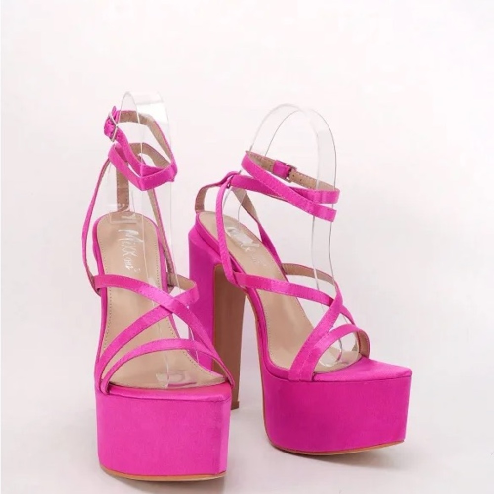 Elegant Pink Platform Heels